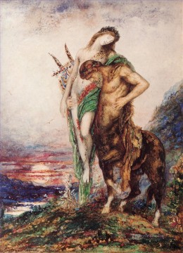 El poeta muerto nacido de un centauro Simbolismo mitológico bíblico Gustave Moreau Pinturas al óleo